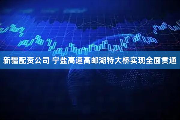新疆配资公司 宁盐高速高邮湖特大桥实现全面贯通